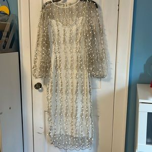 Floral design overlay dress